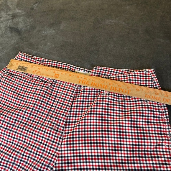 Kim Rogers Shorts Womens Size 16 Red White Black Gingham Checkered 36x8.5" - Picture 6 of 11
